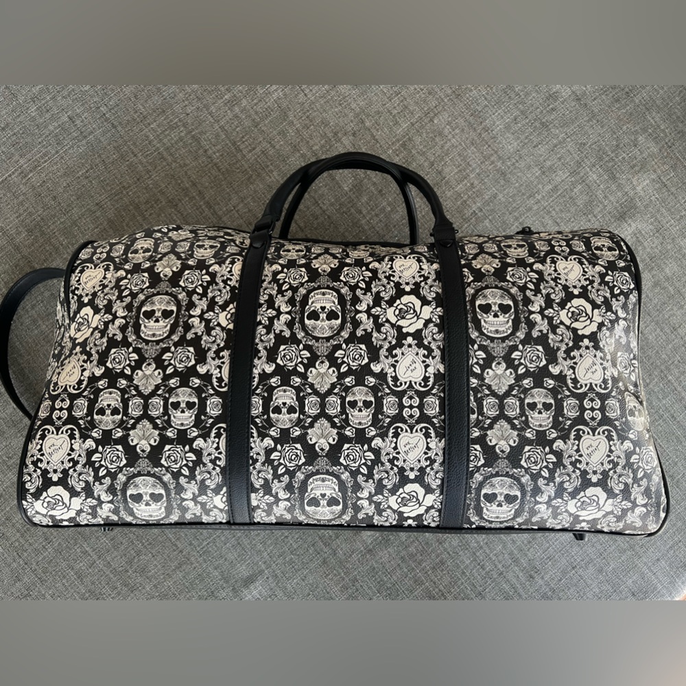 Betsey Johnson Skull & Rose Duffle Bag
